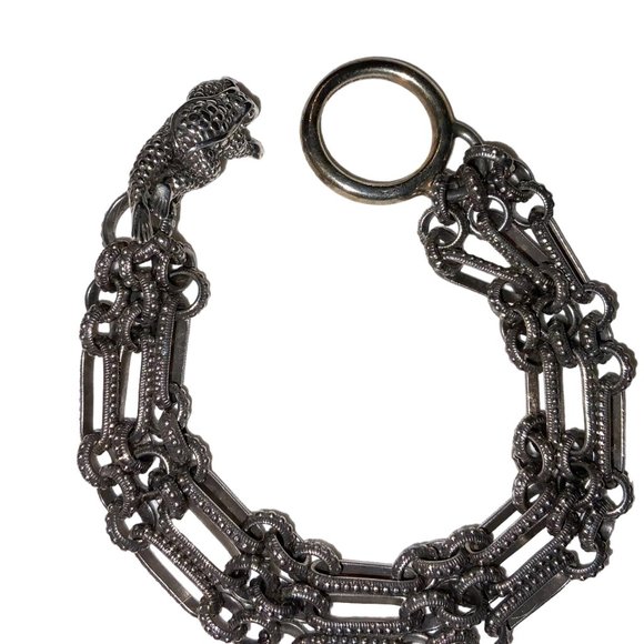 Vintage Barry Kieselstein Cord Sterling Silver Frog Multi Chain Bracelet - Picture 7 of 10